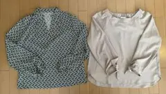 【美品】Ｍ〜Ｌブラウス　2枚セット