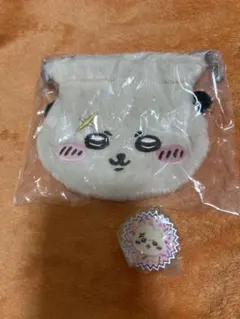 ちいかわ　ラッコ　おかお巾着　手作りカップケーキ