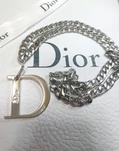 【正規 未使用】Christian dior銀色ロゴ刻印/7㎜ネックレスチェーン 正規 未使用】Christian dior銀色ロゴ刻印/7㎜ネックレスチェーン