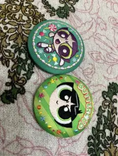 パワーパフガールズ 刺繍缶バッジ2個セット