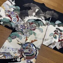 男の子お宮参り着物　七五三祝い着　正絹　長襦袢付き