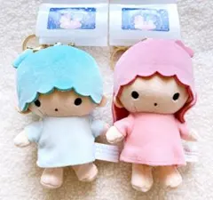 《新品・タグ付き》キキララ♡リトルツインスターズ　ぬいぐるみ　チャーム2個セットのサムネイル