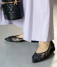 最終値下げ!RANDA★黒色レースが上品で可愛いパンプス