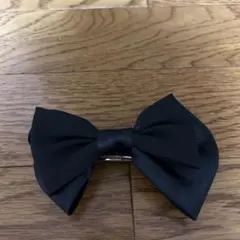 ブラックリボンヘアクリップバレッタ