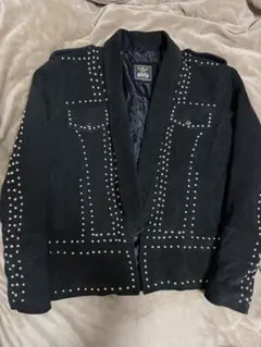 美品 USAのワシ Genuine Leather スタッズ 本革 ジャケットのサムネイル