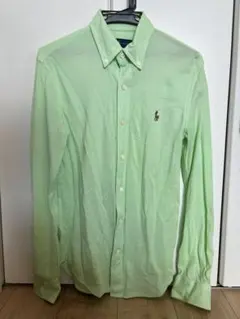 Ralph Lauren 薄緑 ニットオックスフォードシャツ 
ポロシャツ生地
