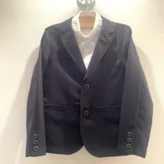 発表会　入学式　黒のキッズスーツ3点セット　130 branshes