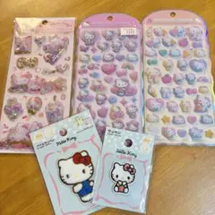 サンリオ　コットンパフィシール　ギャルキティ　カプセルシール　ワッペン　キティ