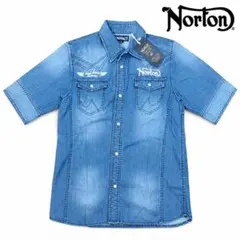 新品タグ付 Norton 刺繍デニムシャツ M Y2Kのサムネイル