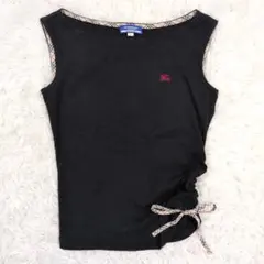y2k BURBERRY BLUE LABEL 片側ギャザーリボン カットソー