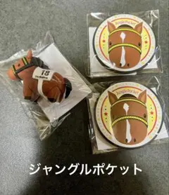サラブレッドコレクションDMMスクラッチフィギュア缶バッジ2個ジャングルポケット