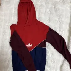 adidas カラーブロック パーカー