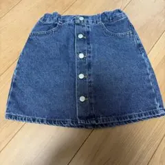 デニム ボタン付きスカート