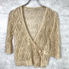BARNEYS NEW YORK シースルー カシュクール リネン ニットカーデのサムネイル