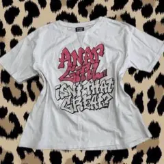 Y2K平成ギャルANAP Tシャツ ホワイト・ピンク