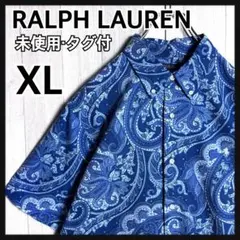 4099【未使用・タグ付・XL】ラルフローレン ペイズリー BD アロハシャツ