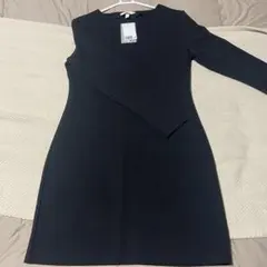 H&M ブラックワンピース L バックカット 上品 パーティードレス 新品