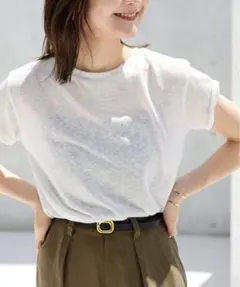 スラブ天竺5分袖TEE slobeiena