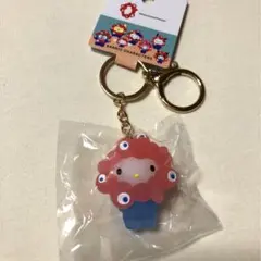 新品　サンリオ ミャクミャク コラボ クリア キーホルダー ハローキティ
