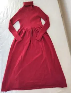 Birthday Bash タートルネック リブニット ワンピース　ハイネック