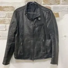 難あり　BALMAIN  黒レザー ダブルライダースジャケット　44 難あり BALMAIN H&M 黒レザー ダブルライダースジャケット 44 - メルカリ