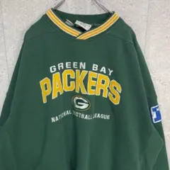Lee 90s グリーンベイパッカーズ　チームロゴ刺繍　グリーンスウェット2XL