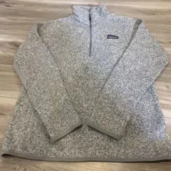patagonia ハーフジップ ニットフリースジャケット レディースXLグレー