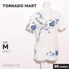 訳あり TORNADO MART トップス カットソー 花柄 蝶柄 総柄プリントのサムネイル