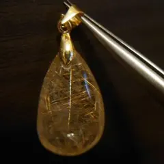 天然 美 ルチルクォーツ ペンダントトップ