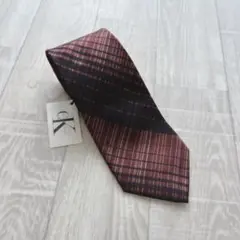 新品　カルバンクライン　CK チェック　ネクタイ　シルク100% 日本製