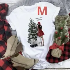当日発送Tシャツクリスマス白M 薄手