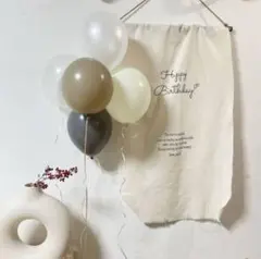 誕生日　ハーフバースデー　バルーン　飾り　風船　グレー　くすみカラー　インスタ