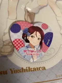 大黒湯コラボ　ハート型缶バッジ　和風ドレスver. 桜内梨子