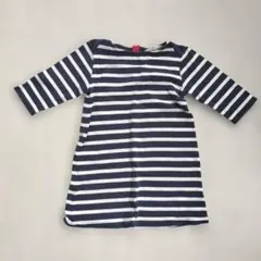 GLOBAL WORK キッズ ボーダーワンピース 七分袖