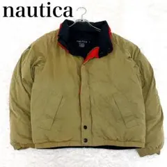 90s ノーティカ NAUTICA チャレンジ 刺繍 ダウン アメカジ 古着 L