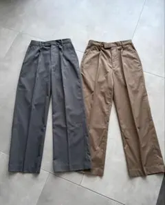 WORSTED WOOL LIGHT GABARDINE WIDE PANTS - メルカリ