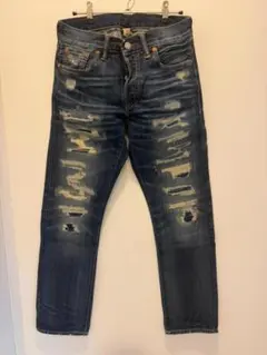 RRL ダメージ リペア 加工 デニム 32x32 DOUBLE RL - メルカリ