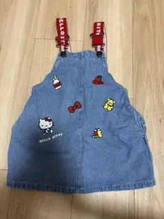 HELLO KITTY デニムオーバーオールスカート 95cm