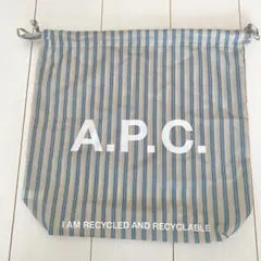 【未使用品】A.P.C. ストライプ 巾着 エコバッグのサムネイル