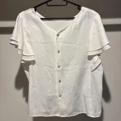 ROPE PICNIC フリル付きホワイトシャツ 40