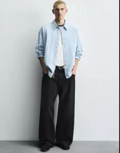 【ZARA】 バギーフィットデニムパンツ