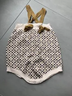ベビー80サイズ　花柄　サロペット　ロンパース　ベビー服