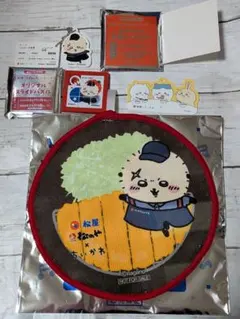 新品 食券キーホルダー ラッコ+ハンドタオル ラッコ+スライドパズル ラッコ