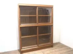 60s ジャパン ヴィンテージ ガラスキャビネット 棚 仕上済み - メルカリ