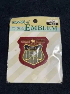 【レトロワッペン】セーターボーイ　エンブレム　ゴルフデザイン