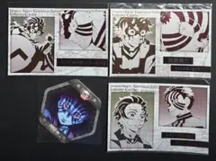 鬼滅の刃 猗窩座 メタリックポストカード コースター