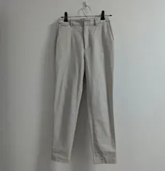 ベージュ センタープレス パンツ