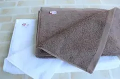 今治タオル　フェイスタオル　4枚 (白2枚＋ココア2枚）