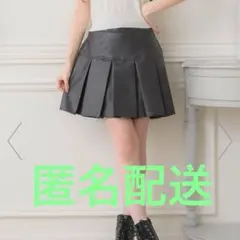 ミニスカート プリーツ フェイクレザー