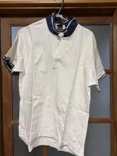 【Nike】 ポロシャツ XL ホワイト/ネイビー